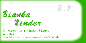 bianka minder business card